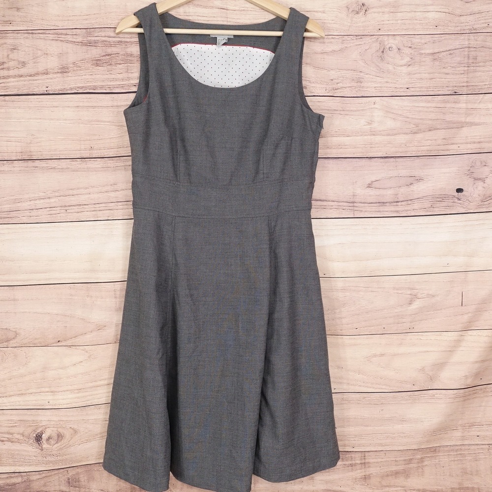 H&M GREY SLEEVELESS‎ DRESS WOMENS SIZE 12